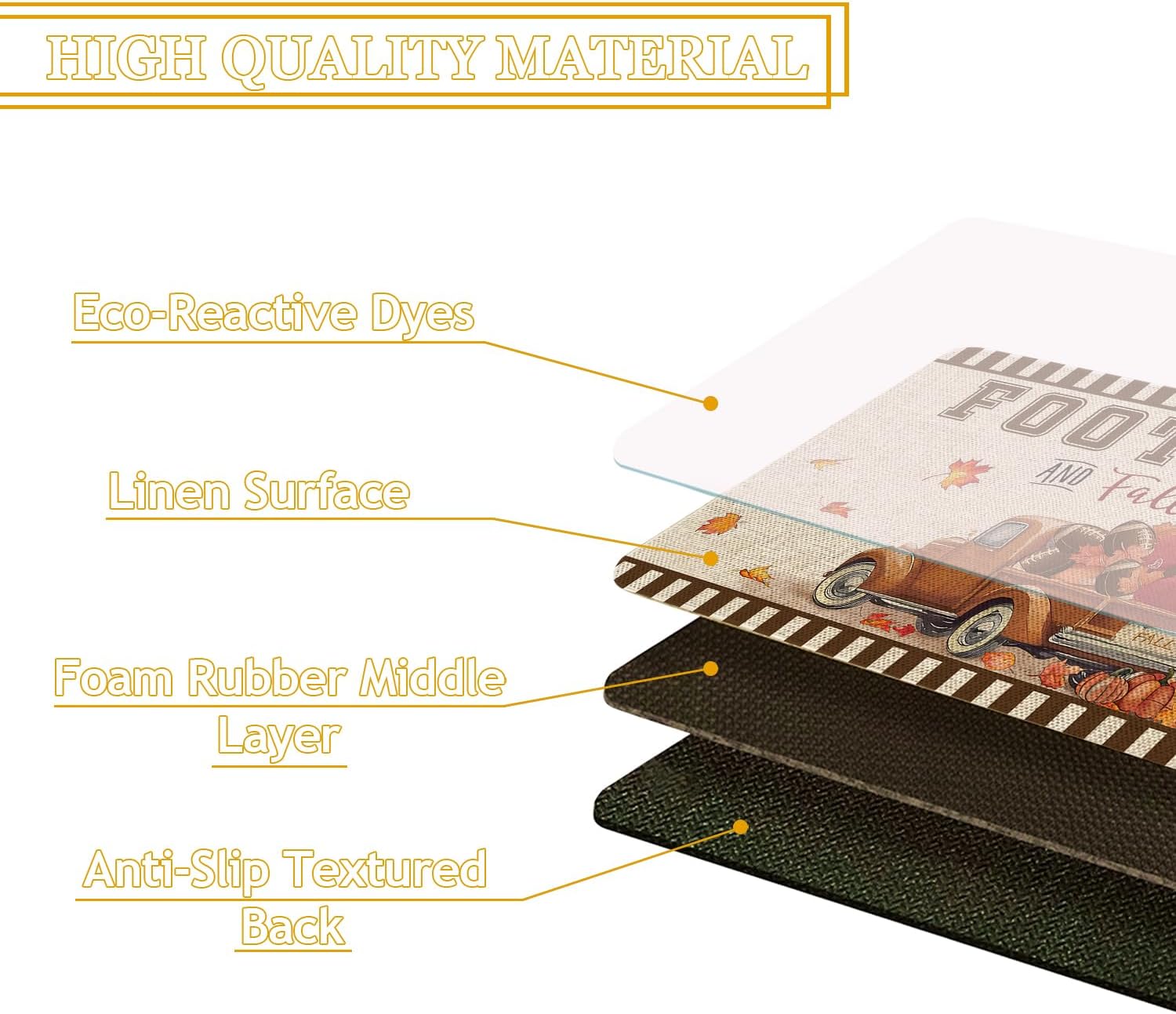 Roszwtit Fall Door Mat 30 X 17 Inch Autumn Truck Football Doormat Indoor Outdoor Entrance Floor Mat Non Slip Fall Thanksiving Decor Rubber Welcome Mats