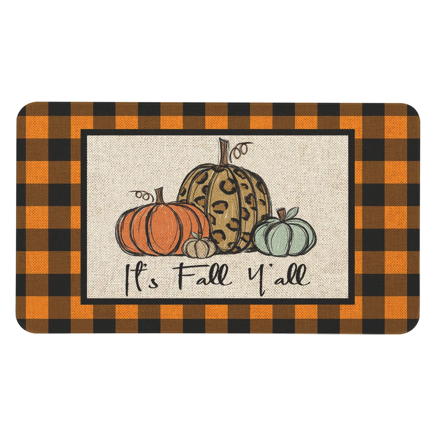 Roszwtit Fall Door Mat 30 X 17 Inch Autumn Truck Football Doormat Indoor Outdoor Entrance Floor Mat Non Slip Fall Thanksiving Decor Rubber Welcome Mats