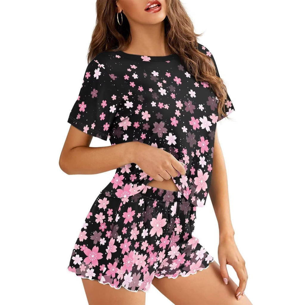 Womens Pajamas Set Cute Plus Size Loungewear for Lady With Pockets Holiday Pjs