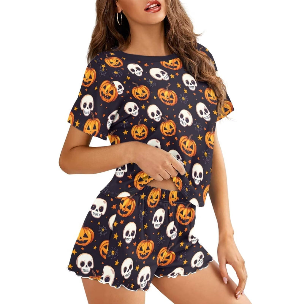 Womens Pajamas Set Cute Plus Size Loungewear for Lady With Pockets Holiday Pjs